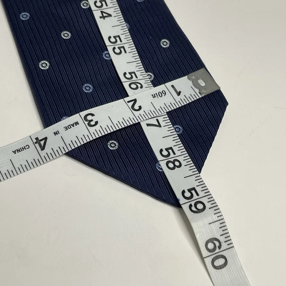 Silk Tie ARGUMENTS Vintage‎ Collection Men Italy Navy Blue White And Lt Blue